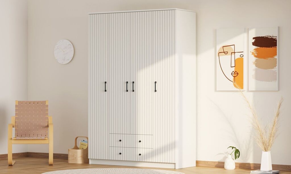 Гардеробер Hanah Home Rb-185-02, 140x184x52 см, бел