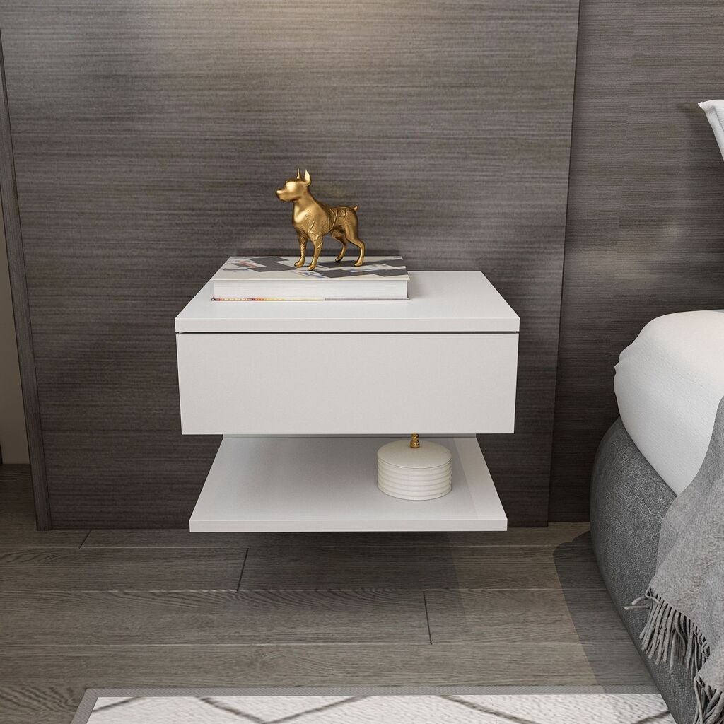 Ноќна масичка Hanah Home Vivid, 45x31,4x36,8 см, бела