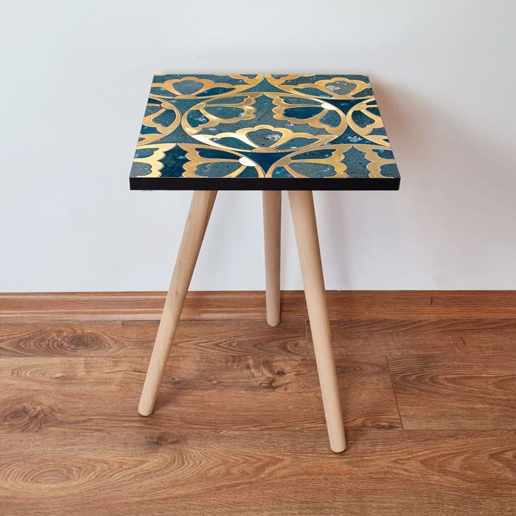 Маса Hanah Home Club Shp274, 35x42x35 см, тиркизна