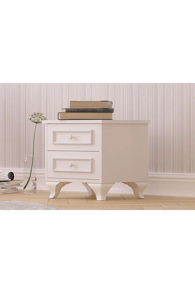 Ноќна масичка Hanah Home Rb-186-07, 45x45x40 см, бела