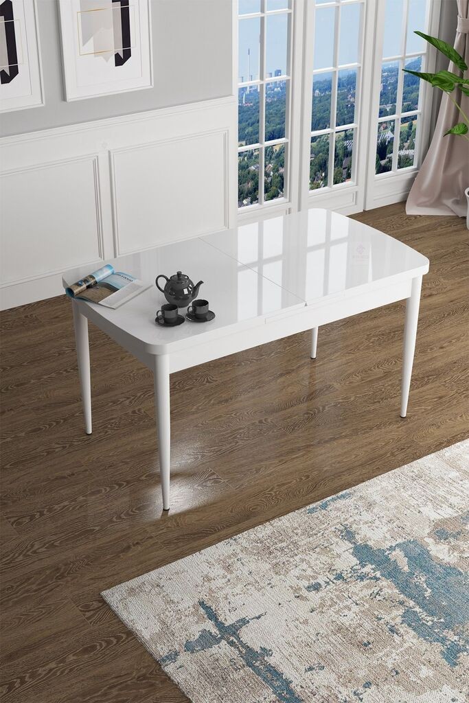 Трпезариска маса Hanah Home Han, 114x78x70 см, бела