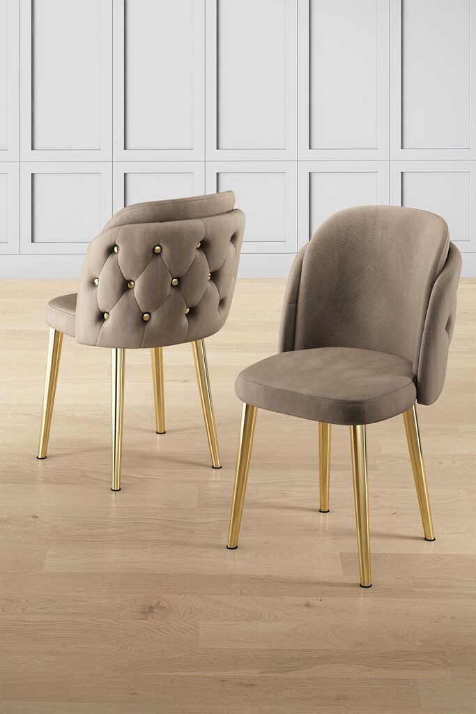 Комплет столчиња Hanah Home Axle, 85x59x146 см, 6 парчиња, кафеава