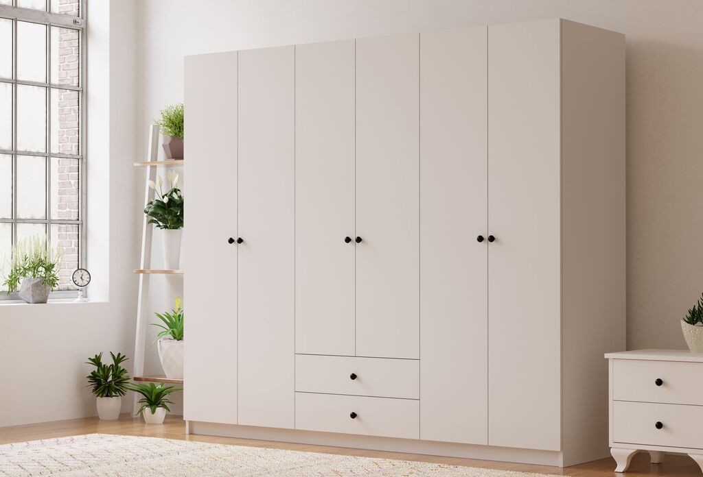 Гардеробер Hanah Home Rb-069, 180x180x45 см, бел