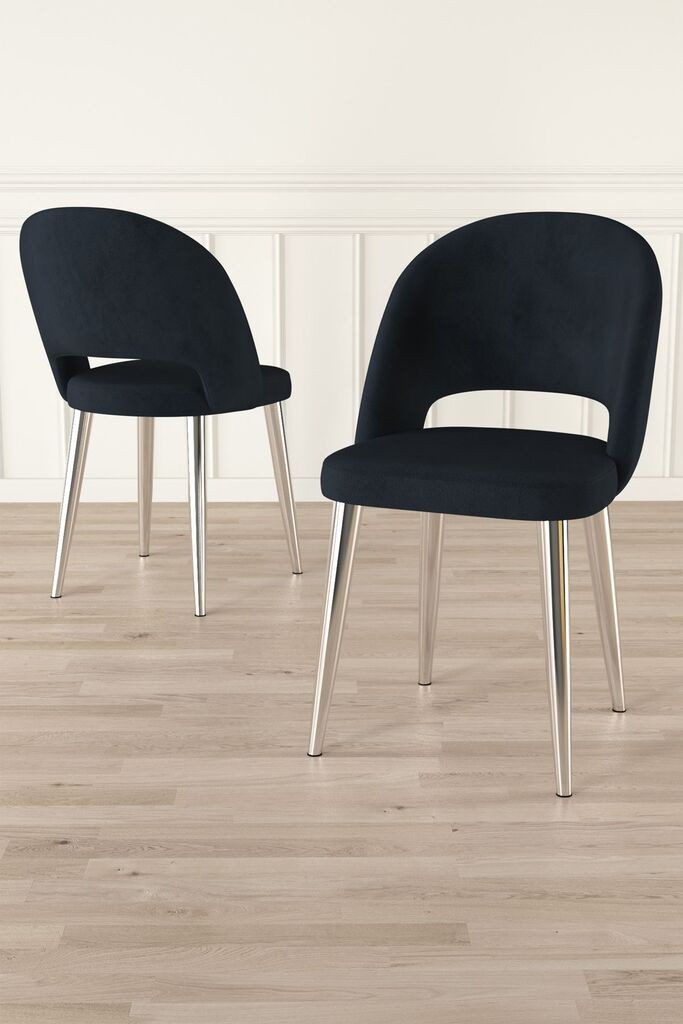 Комплет столчиња Hanah Home Pane, 85x59x98 см, 4 парчиња, црна