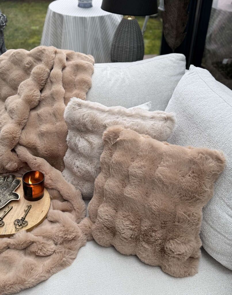 Аберто Дизајн Декоративна навлака за перница Меурче 43, 50 x 50 см, Кафеава