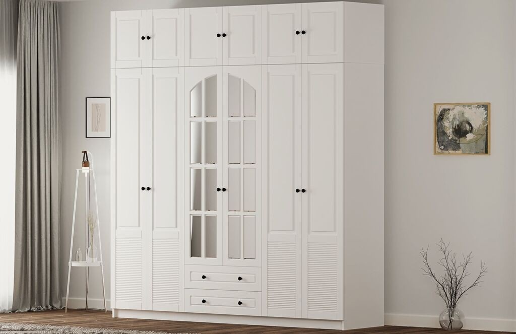 Гардеробер Hanah Home Rb-185-20, 210x240x52 см, бел