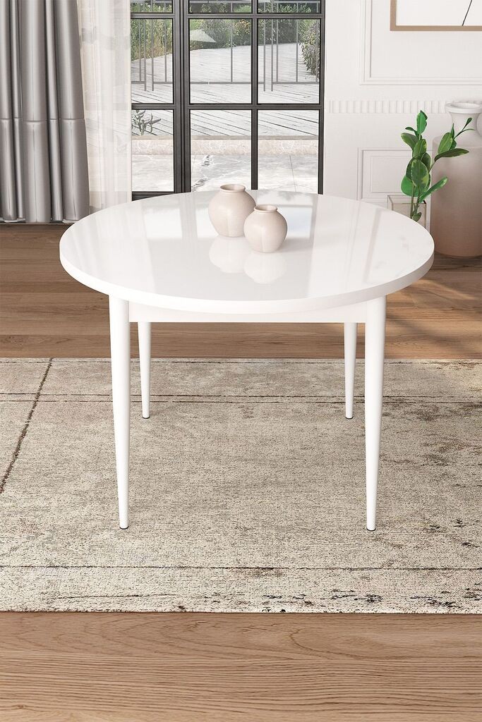 Трпезариска маса Hanah Home Tor, 90x75x90 см, бела