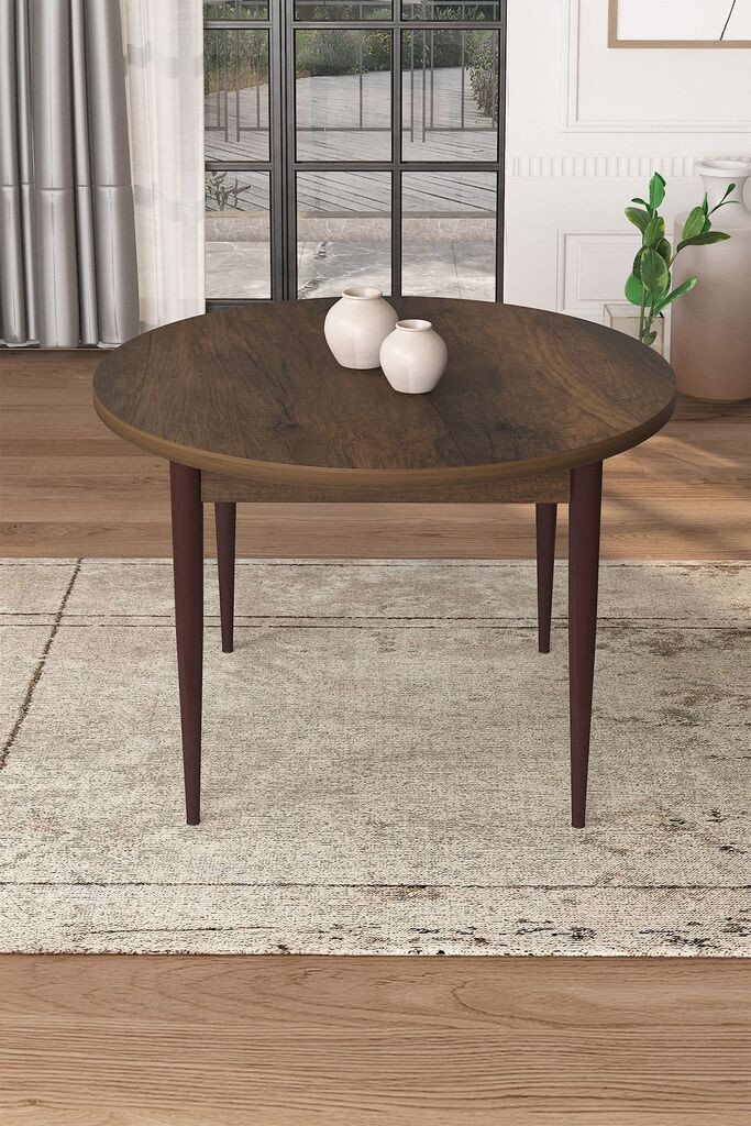 Трпезариска маса Hanah Home Tor, 90x75x90 см, кафеава