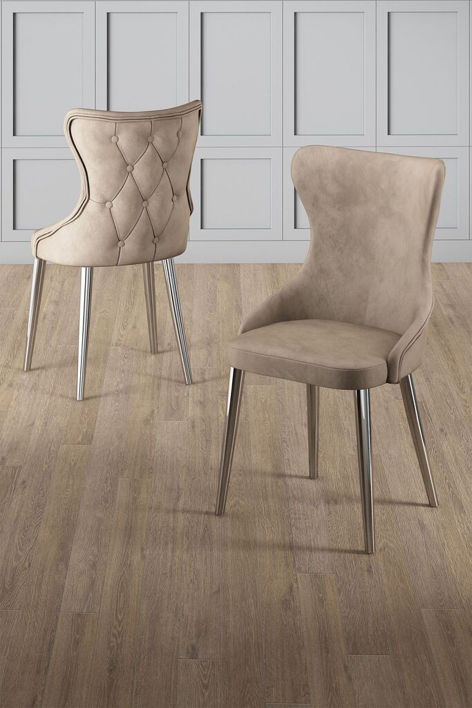 Комплет столчиња Hanah Home Alpa, 85x59x146 см, 6 парчиња, кафеава