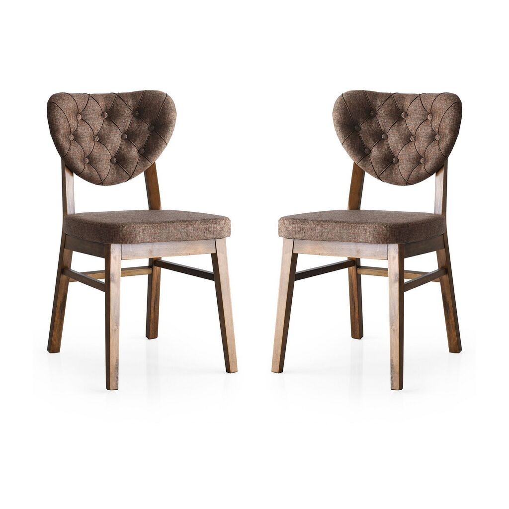 Комплет столчиња Hanah Home Elma-766, 70x47x98.5 см, 2 парчиња, кафеава