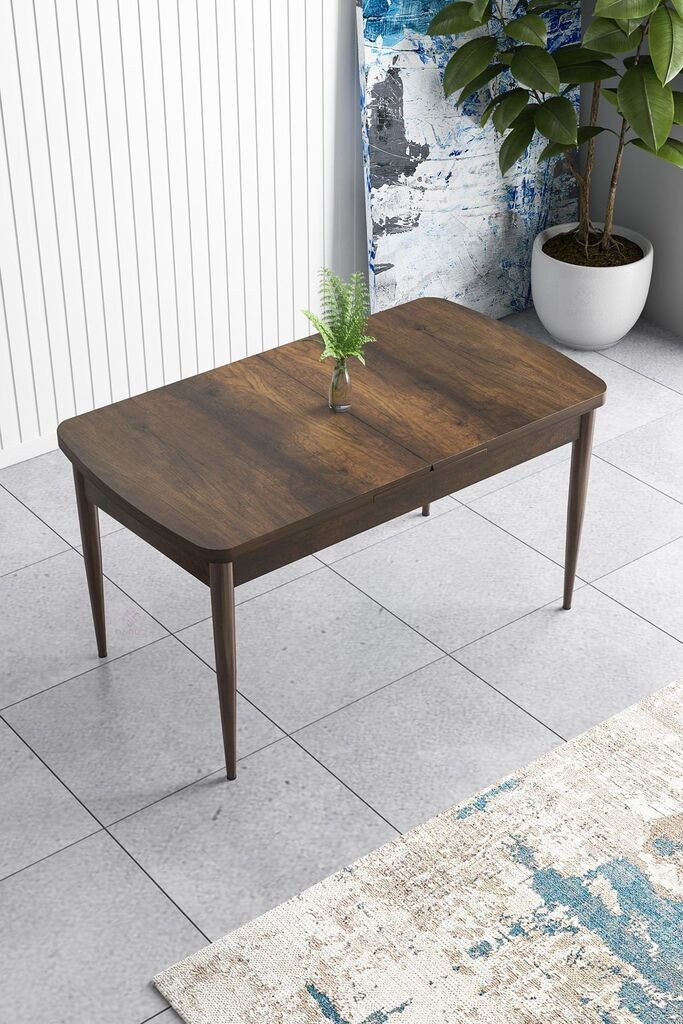 Трпезариска маса Hanah Home Han, 114x78x70 см, кафеава