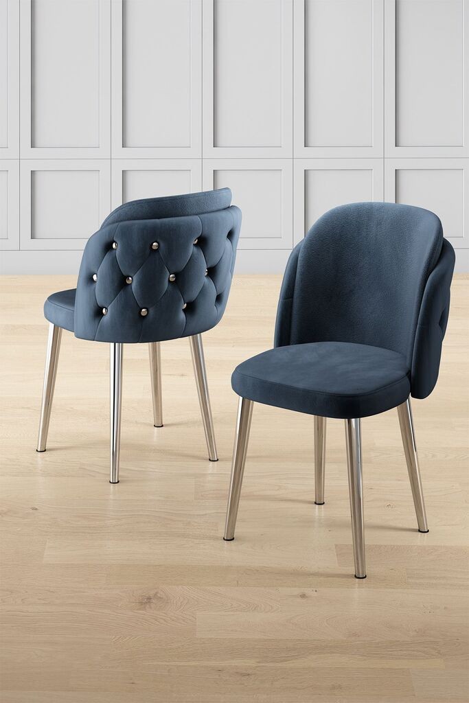 Комплет столчиња Hanah Home Axle, 85x59x98 см, 4 парчиња, темно сина боја