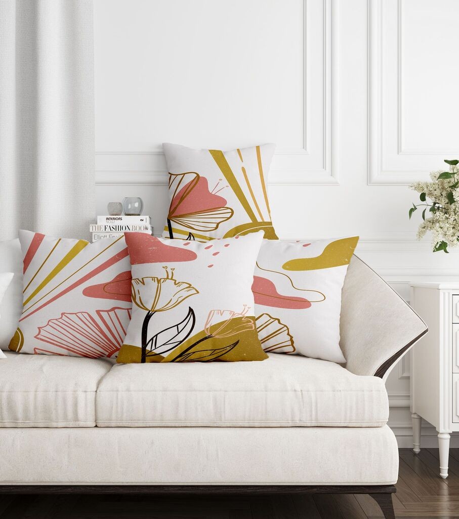 Комплет декоративни навлаки за перници ABERTO Design ASR-plw4-8, 43 x 43 см, 4 парчиња, повеќебојни