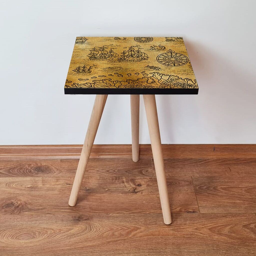 Маса Hanah Home Club Shp146, 35x42x35 см, кафеава