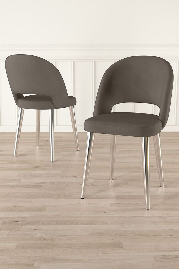 Комплет столчиња Hanah Home Pane, 85x59x98 см, 4 парчиња, кафеава