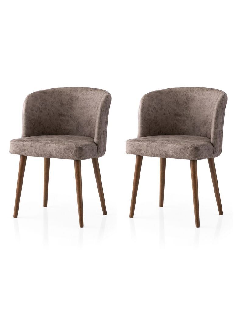 Комплет столчиња Hanah Home Zen-4204 V2, 63x56x103,5 см, 2 парчиња, сива