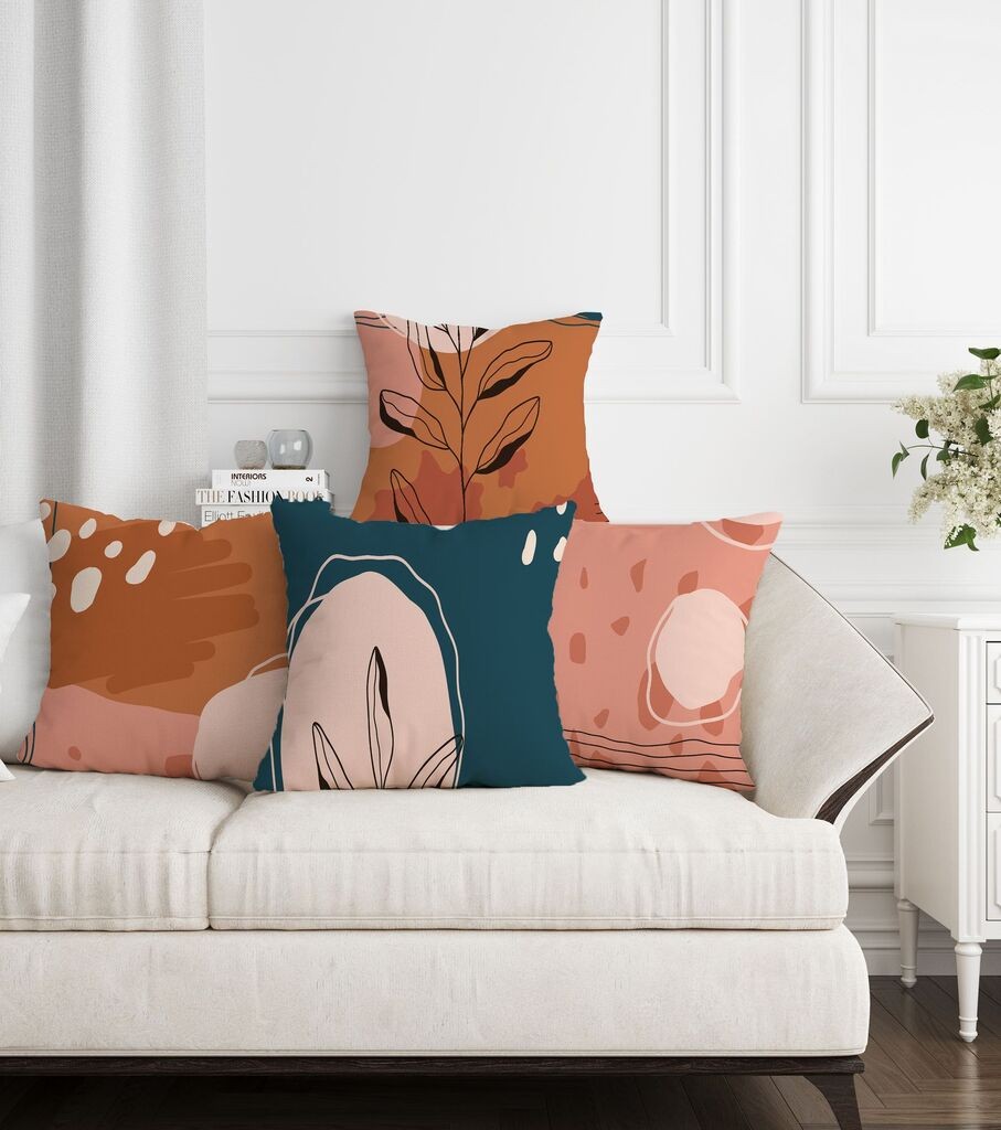 Комплет декоративни навлаки за перници Aberto Design ASR-plw4-20, 43 x 43 см, 4 парчиња, повеќебојни