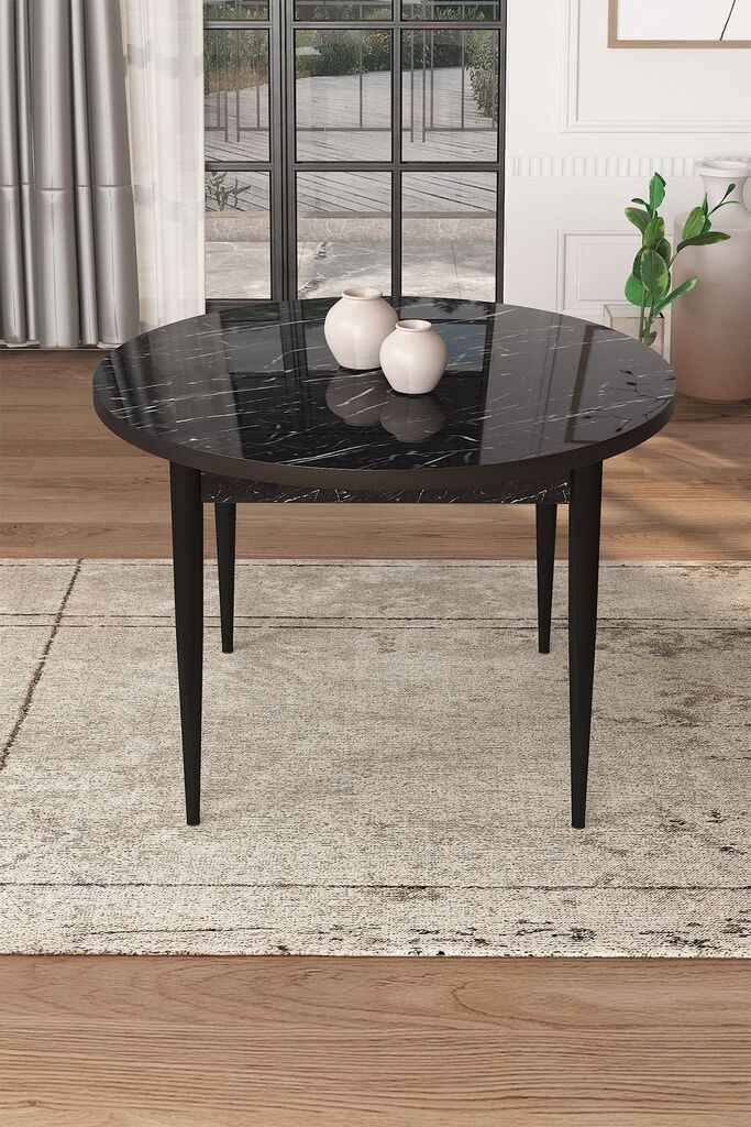 Трпезариска маса Hanah Home Tor, 90x75x90 см, црна