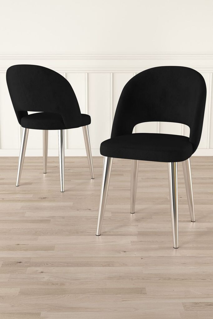 Комплет столчиња Hanah Home Pane, 85x59x98 см, 4 парчиња, црна