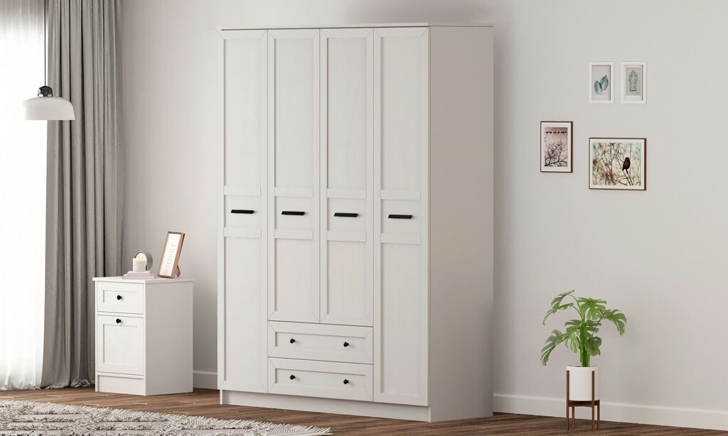 Гардеробер Hanah Home Rb-168-01-001, 140x210x52 см, бел