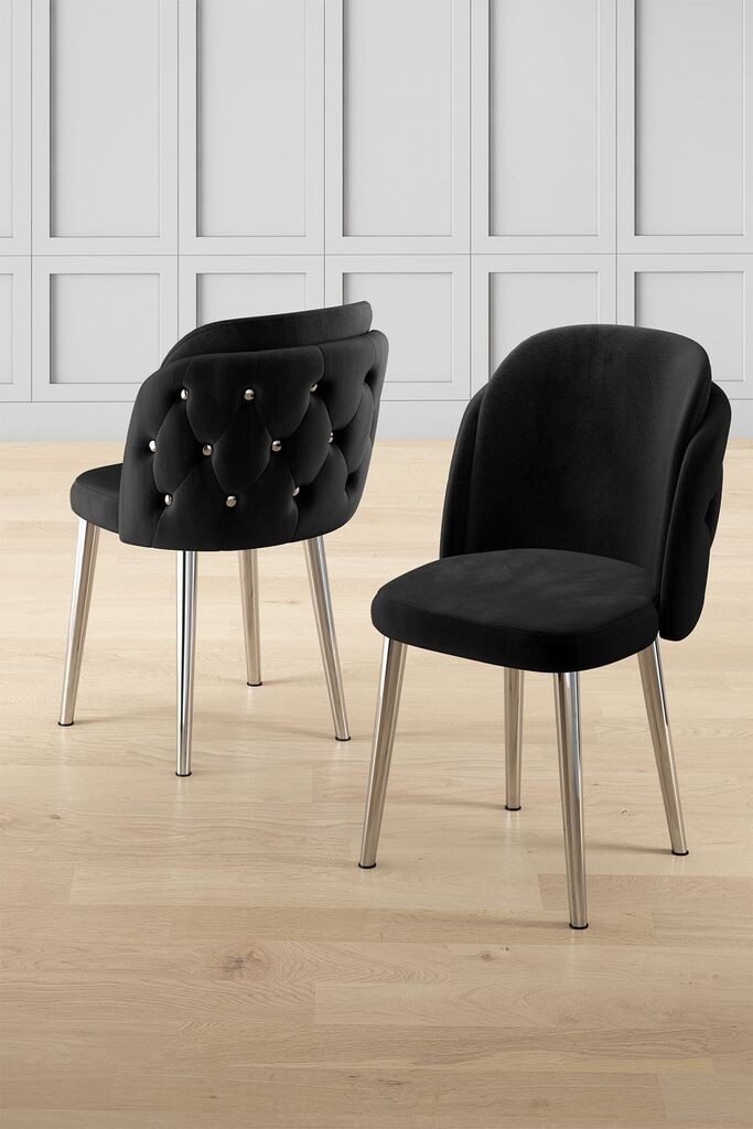 Комплет столчиња Hanah Home Axle, 85x59x98 см, 4 парчиња, црна