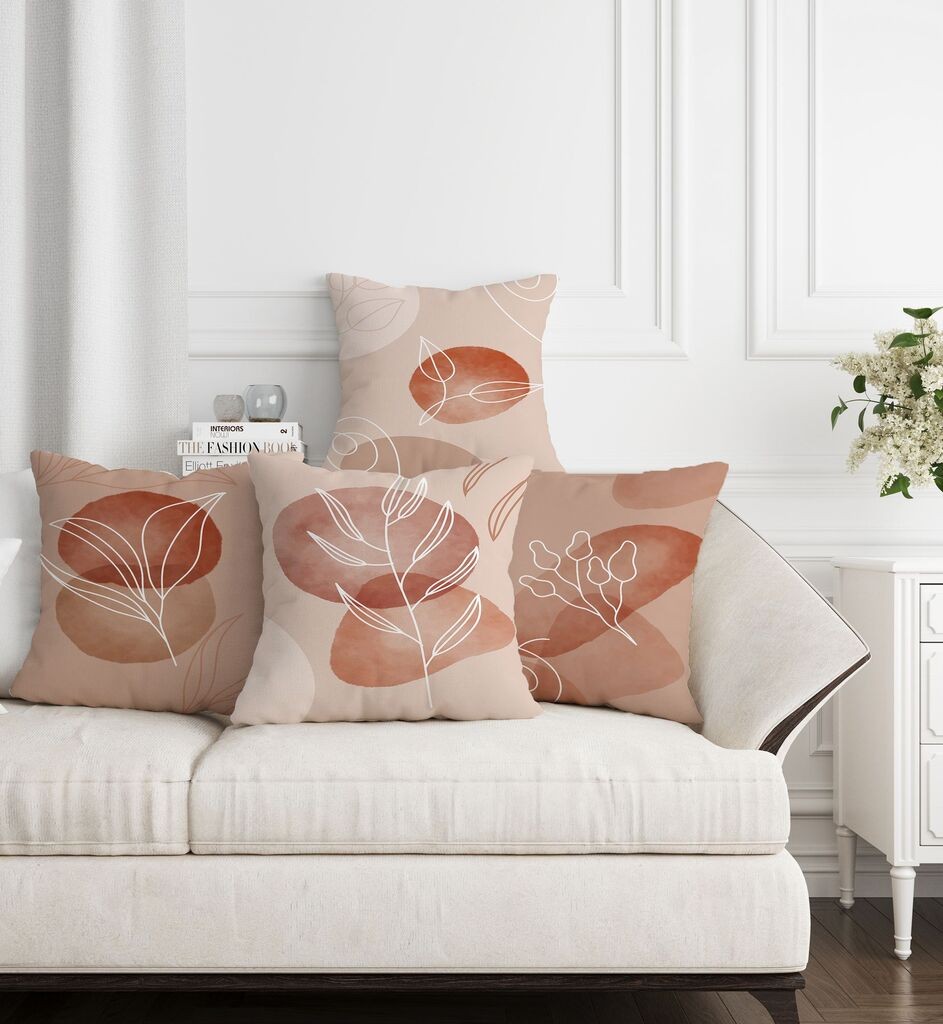 Комплет декоративни навлаки за перници ABERTO Design ASR-plw4-2, 43 x 43 см, 4 парчиња, повеќебојни