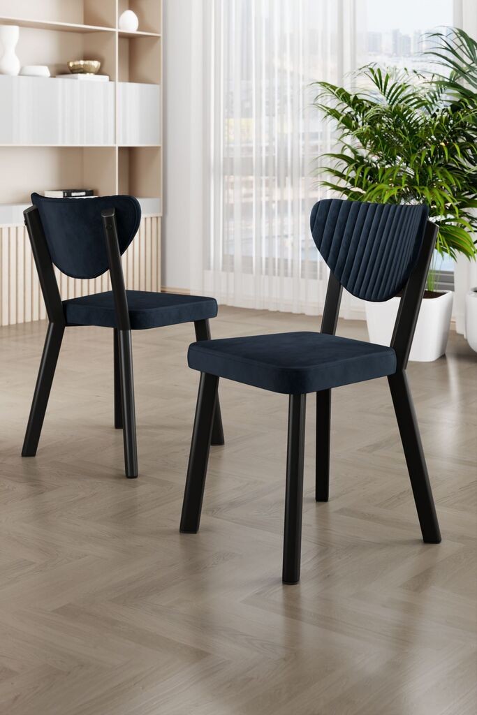 Комплет столчиња Hanah Home Arfe, 101x76x26 см, 4 парчиња, антрацит