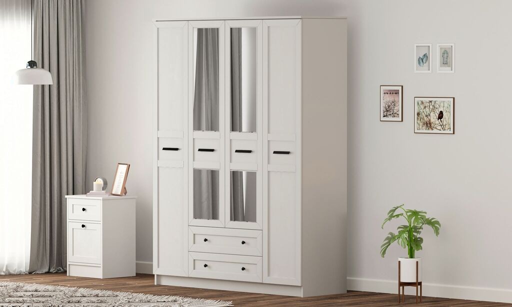 Гардеробер Hanah Home Rb-168-01-010, 140x184x52 см, бел