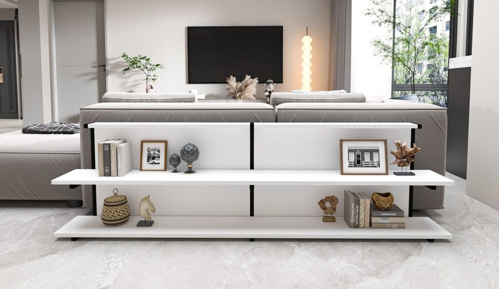 Маса Ханах Хоум Клуб Мела, 180x52x22 см, бела