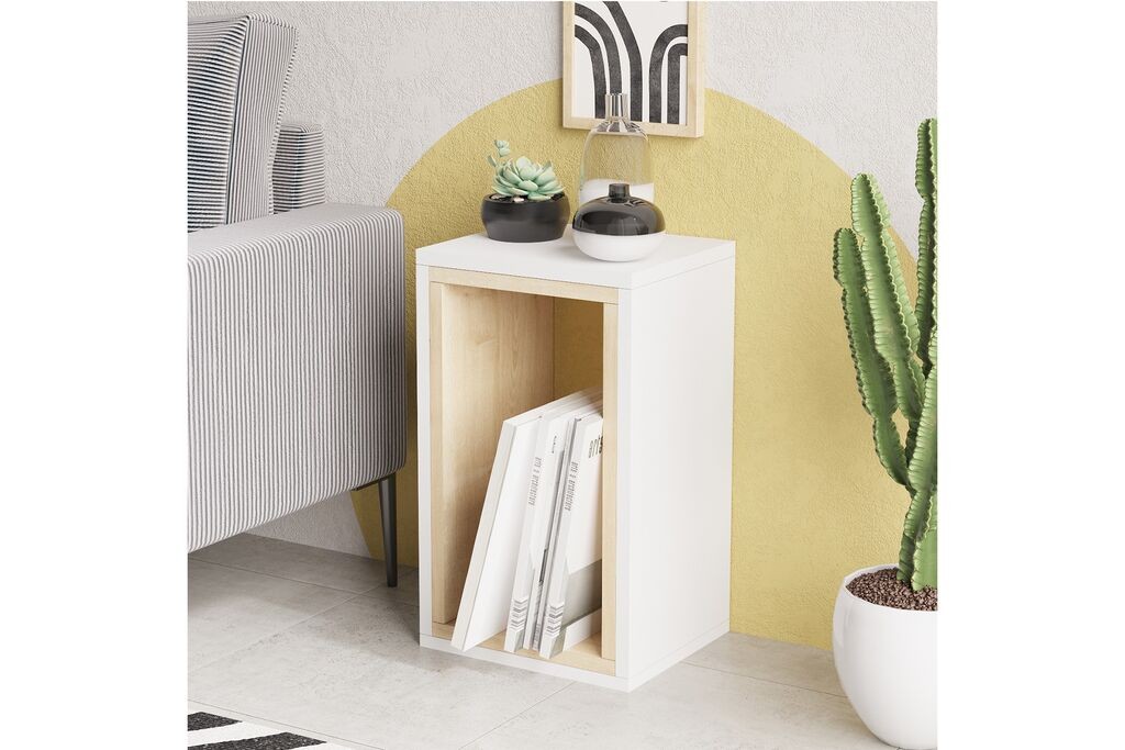 Маса Hanah Home Club Nancy, 30x50x25 см, бела