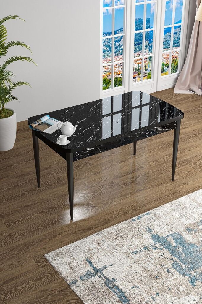 Трпезариска маса Hanah Home Han, 114x78x70 см, кафеава