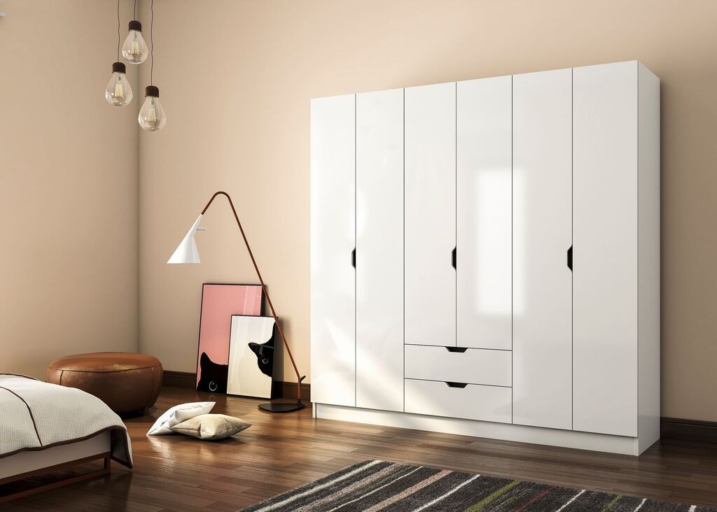 Гардеробер Hanah Home Rb-157, 180x180x45 см, бел