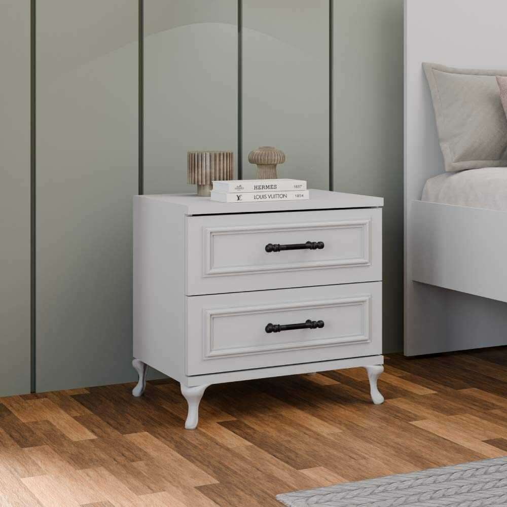 Ноќна масичка Hanah Home Kmd-1002-Dd-1, 51x53x40 см, бела