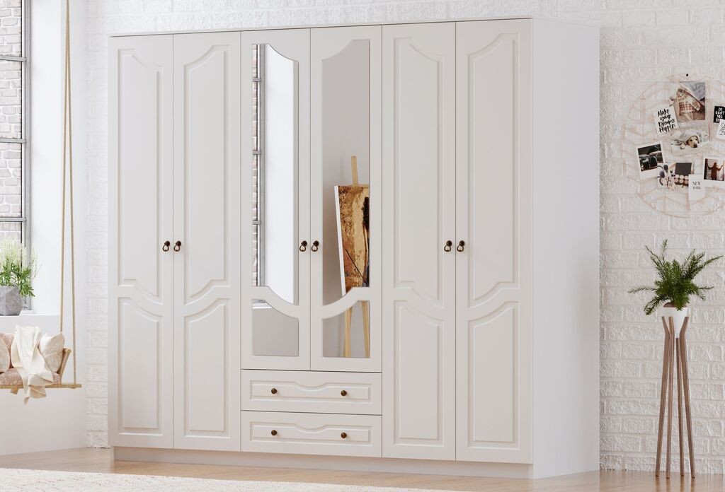 Гардеробер Hanah Home Rb-107, 210x210x52 см, бел