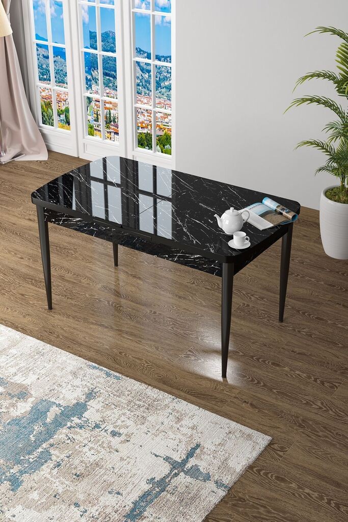 Трпезариска маса Hanah Home Zen, 132x78x80 см, кафеава