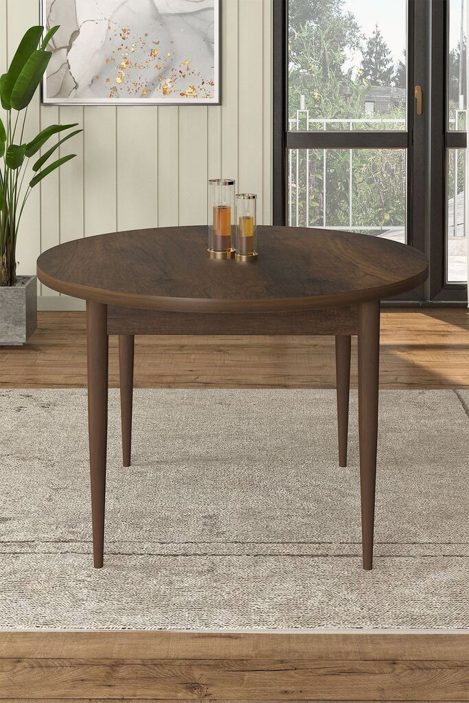 Трпезариска маса Hanah Home Rox, 90x75x90 см, кафеава