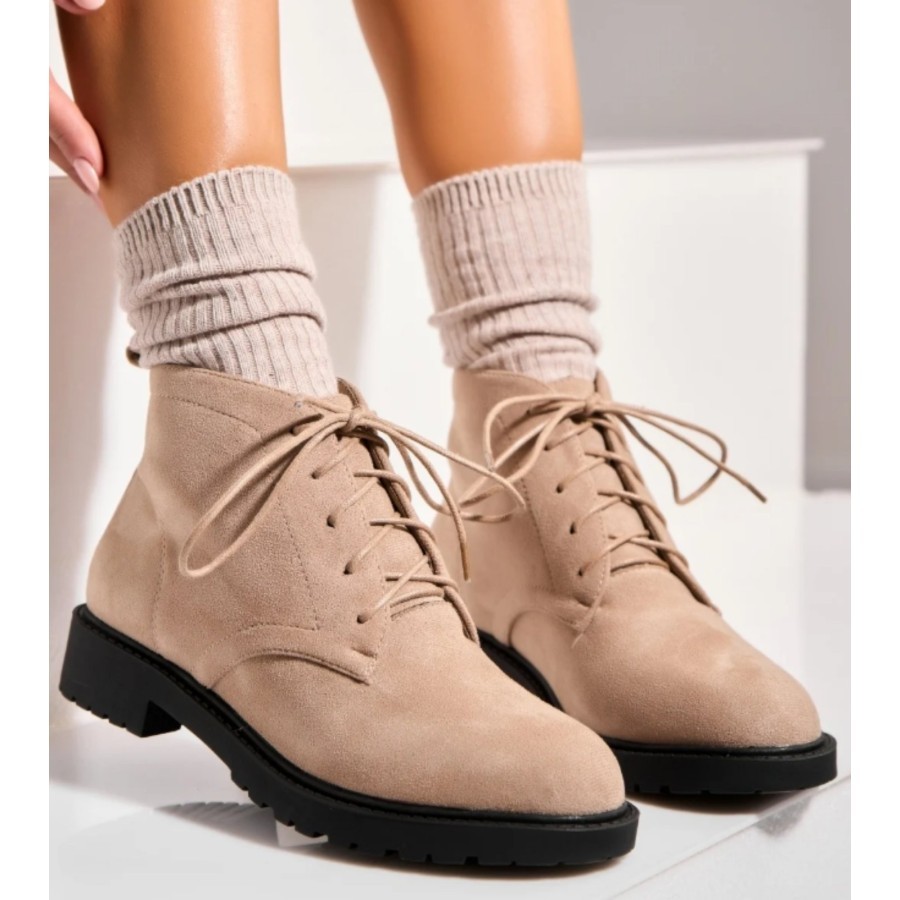 YES SHOES Женски чизми, крем