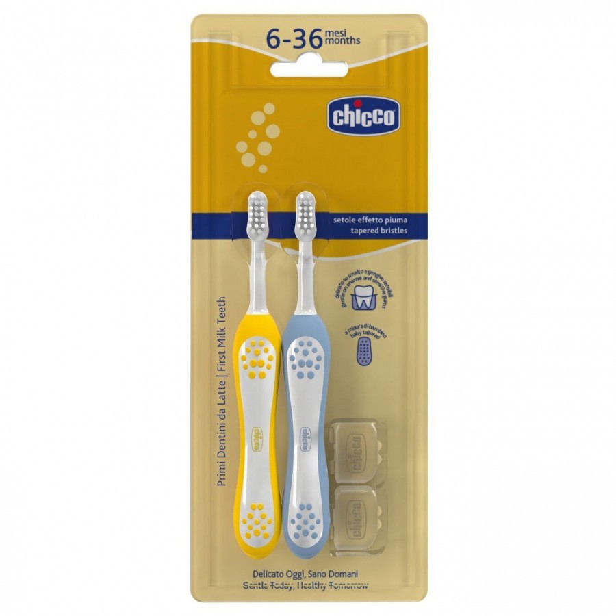 CHICCO Четка За Заби Combo Indigo Mustard 6-36М