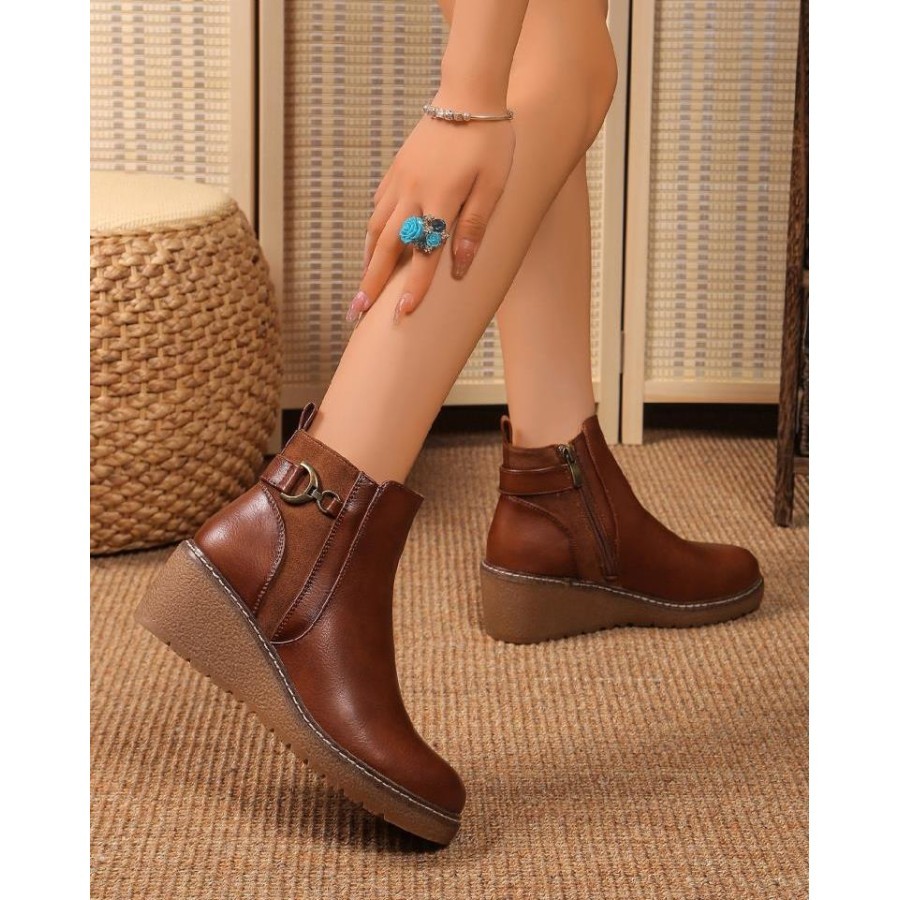 SEA SHOES Женски чизми, кафени