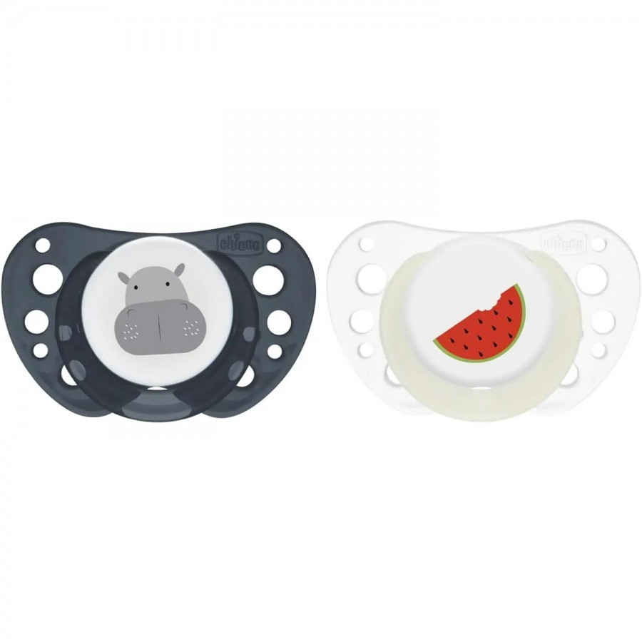 CHICCO Цуцла Лажливка Силикон Air Lumi Сина 16-36М 2Пар.