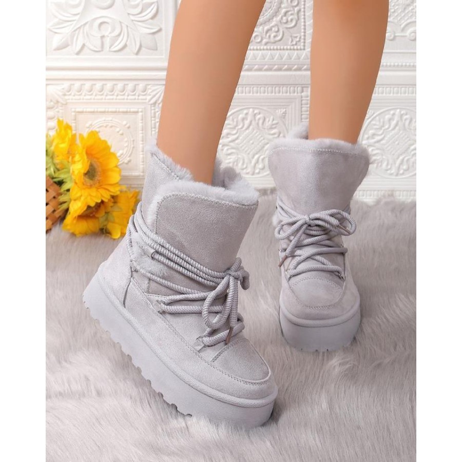 YES SHOES Женски чизми, сиви