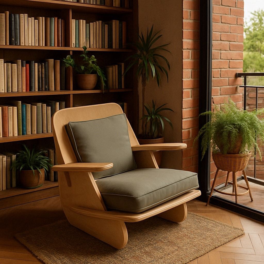 Стилска фотелја Hanah Home, 55x60x55 см, кафеава