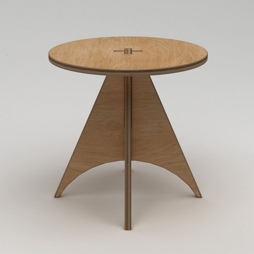 Трпезариска маса Hanah Home Arcus, 75x75x75 см, кафеава