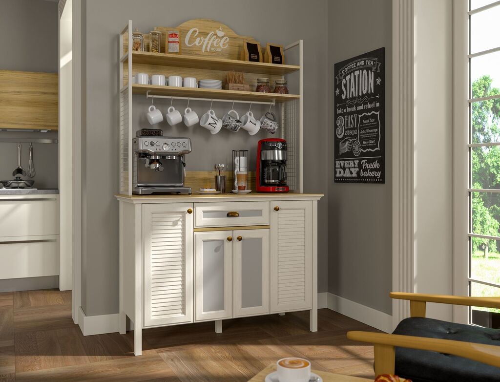 Кујнска полица Hanah Home FRN-21027-1, кремаста