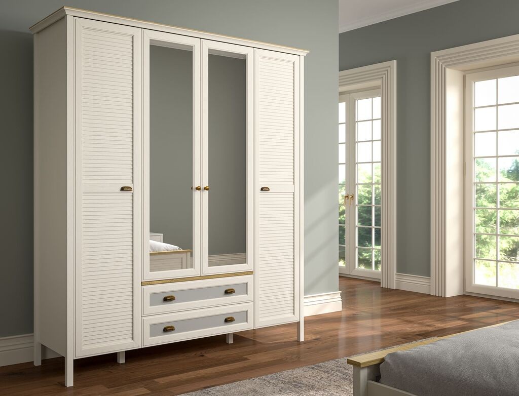 Гардеробер Hanah Home FRN-21004, 186,3x215,9x61,1 см, крем боја