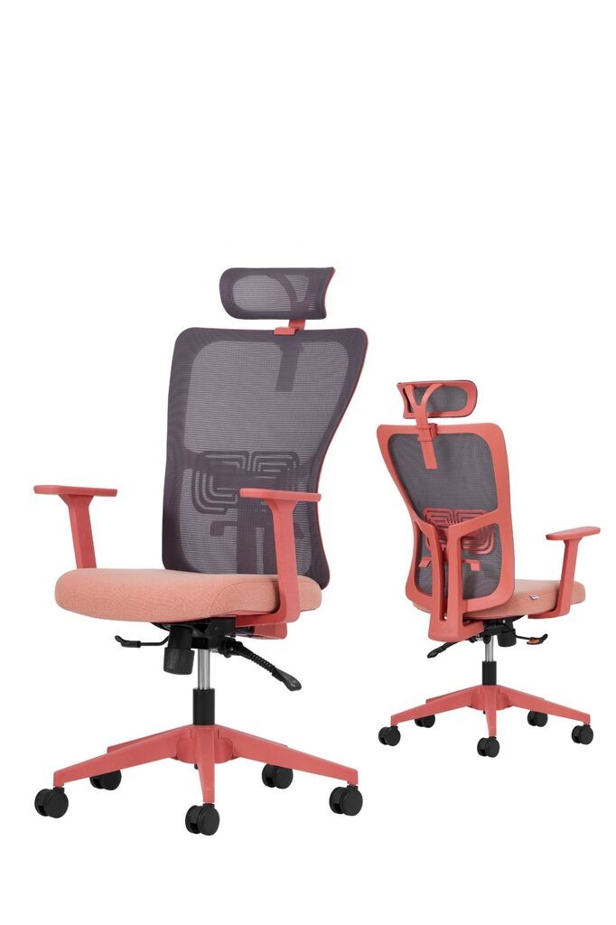 Hanah Home Комплет канцелариски столчиња Lumbar 126, 2 парчиња, розова