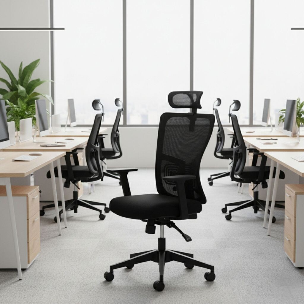 Hanah Home Office стол Lumbar 126, црна