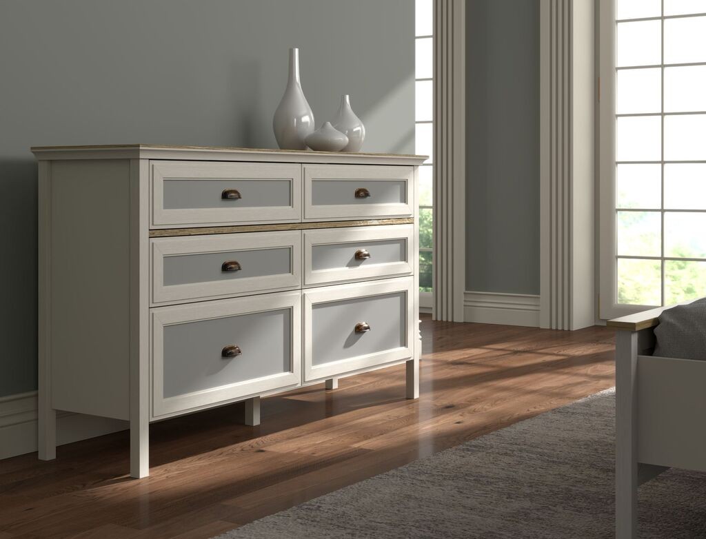 Комода Hanah Home FRN-21014, 155,4x92x44,2 см, крем боја