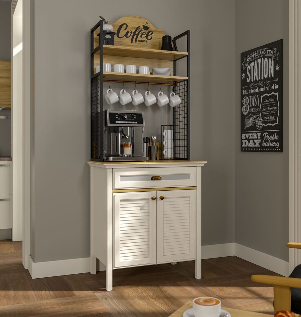 Кујнска полица Hanah Home FRN-21028, кремаста