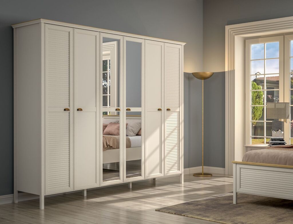 Гардеробер Hanah Home FRN-21006, 265,8x215,9x60,9 см, крем боја